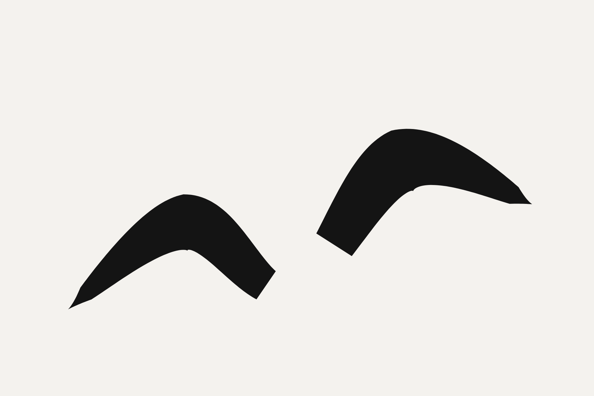 One authored gesture cut at its arc-length centre, 15 percent of its length removed.