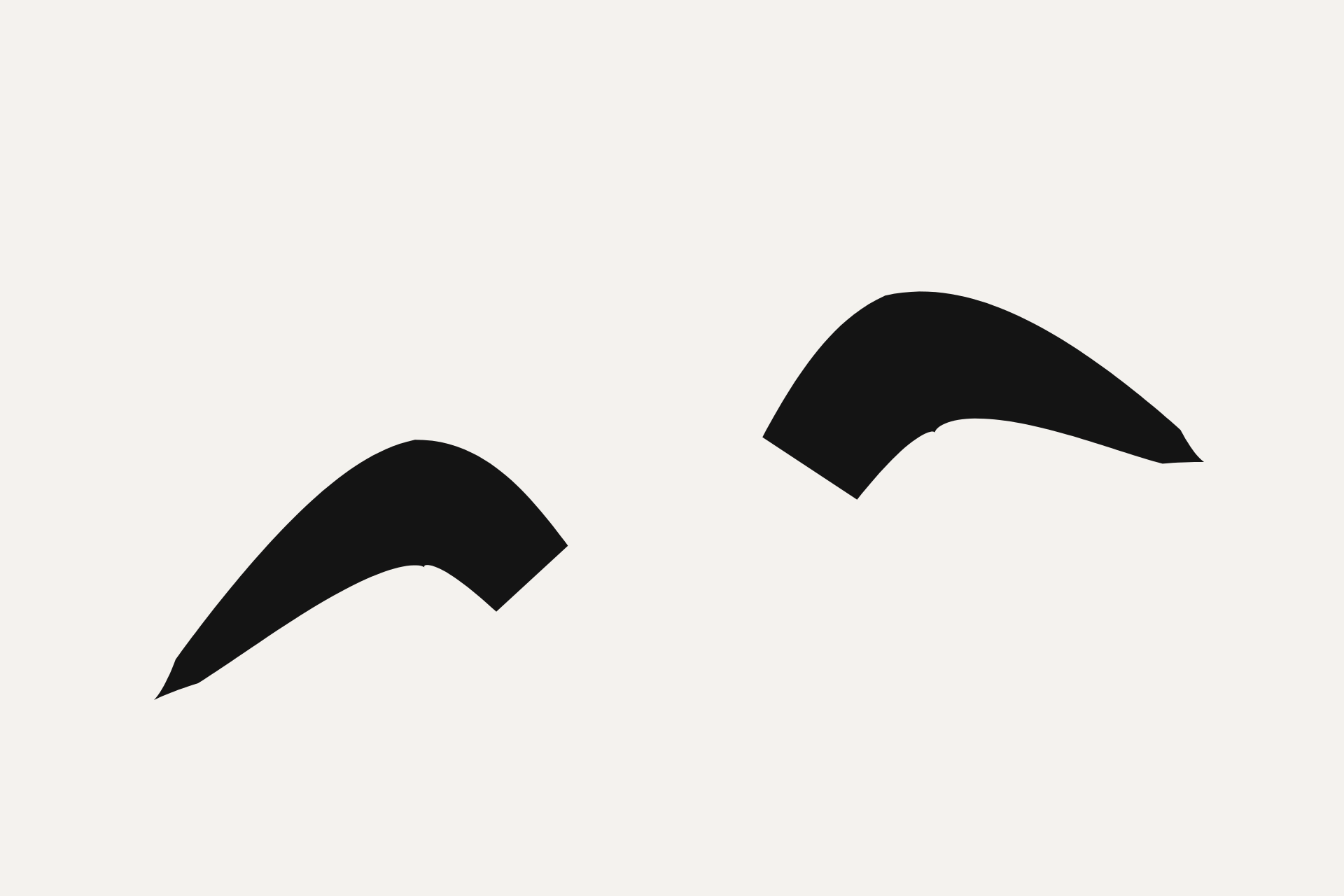 One authored gesture cut at its arc-length centre, 30 percent of its length removed.