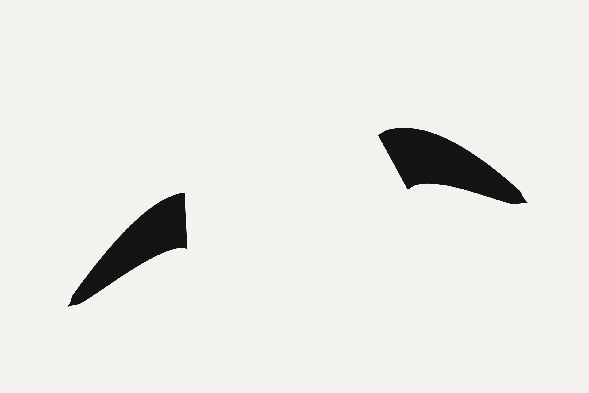 One authored gesture cut at its arc-length centre, 50 percent of its length removed.