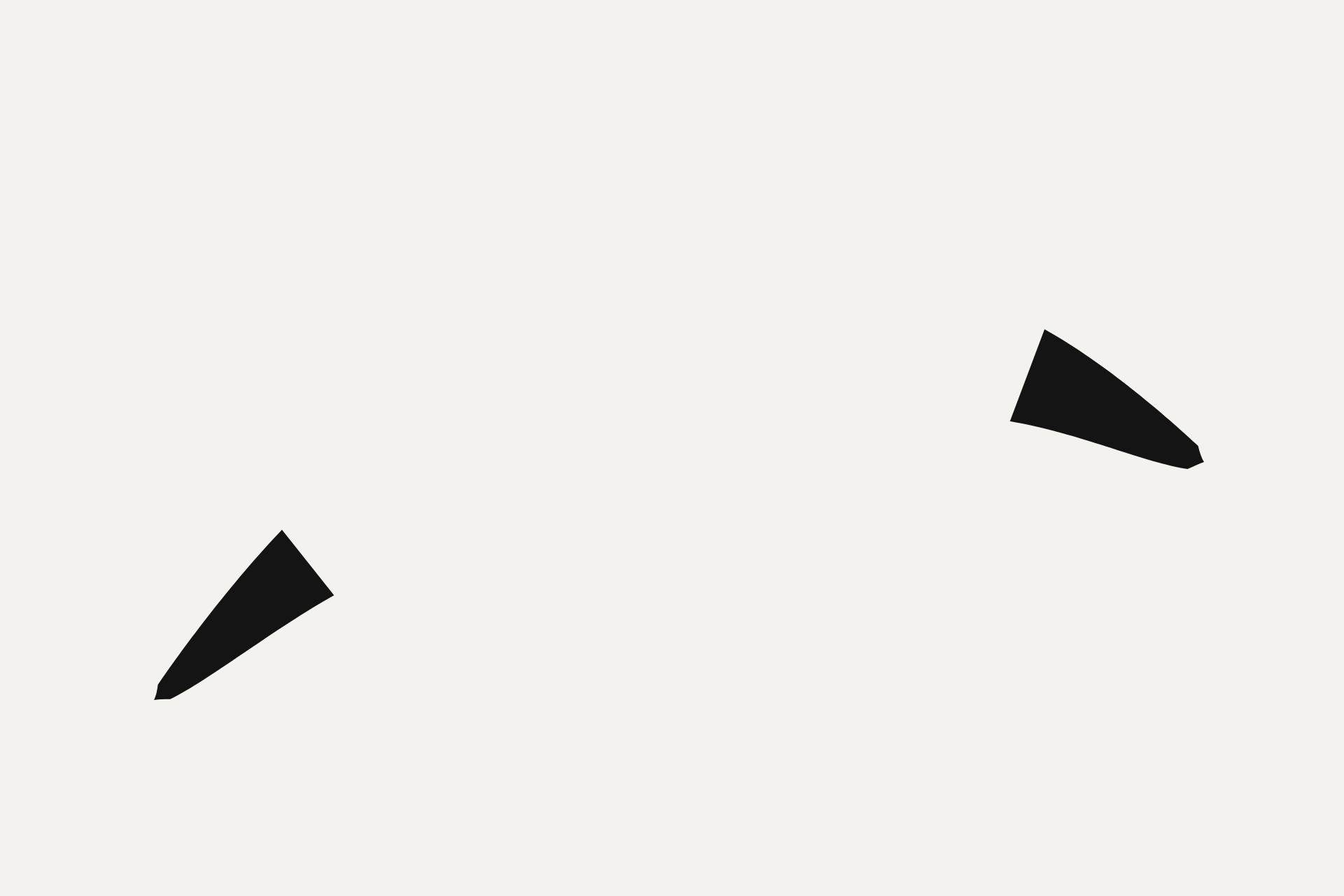 One authored gesture cut at its arc-length centre, 70 percent of its length removed.