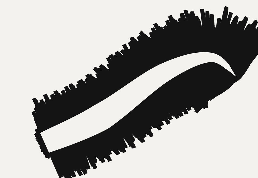 The same stroke and corrosion, at the
  archive's old fixed knife width of 2.5px, in the archive's default ink,
  for comparison.