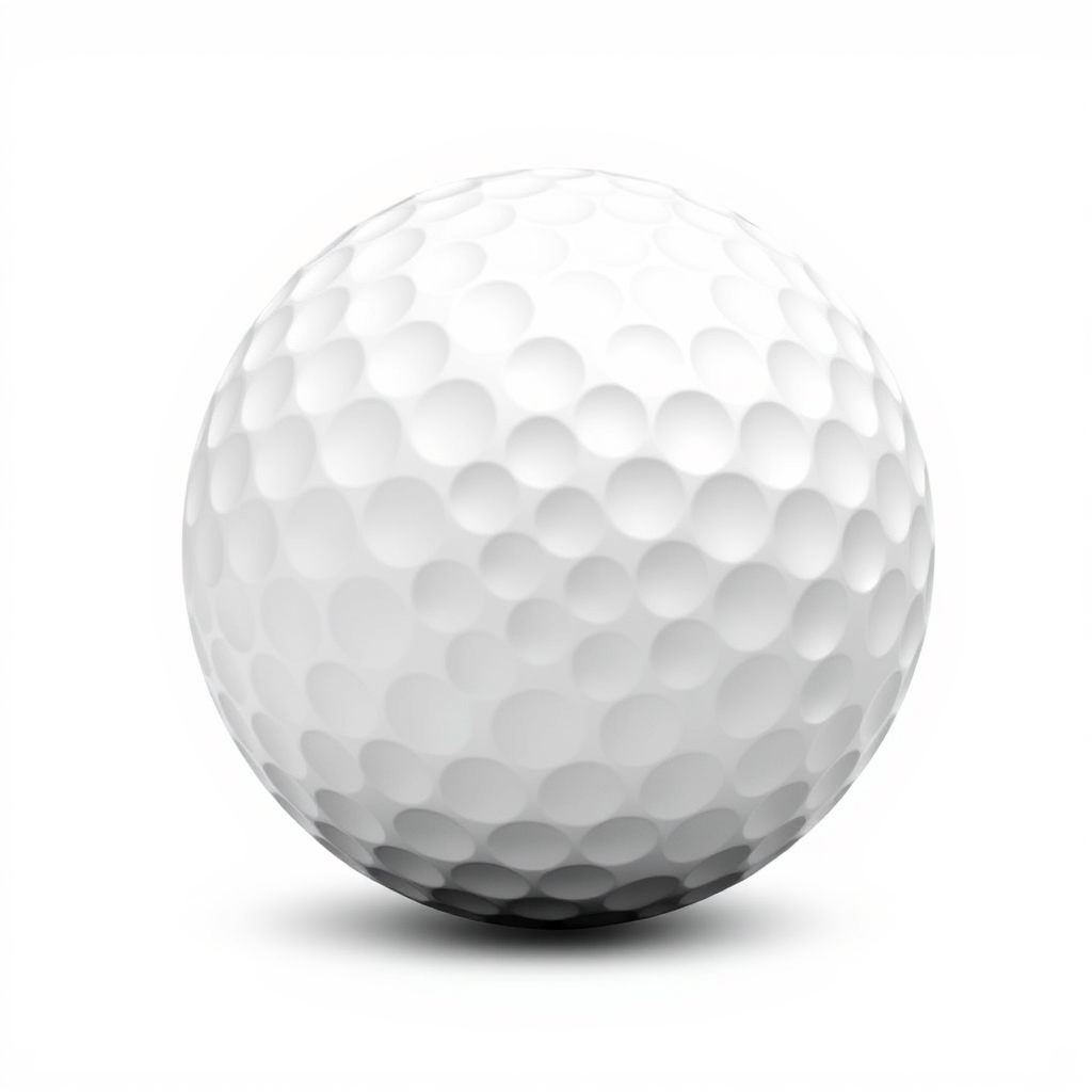 A black and white golf ball with a white center.