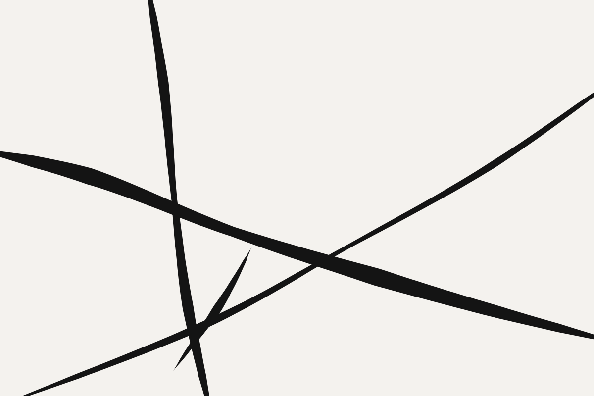 Only the four heavy lines, on an empty pale
field.