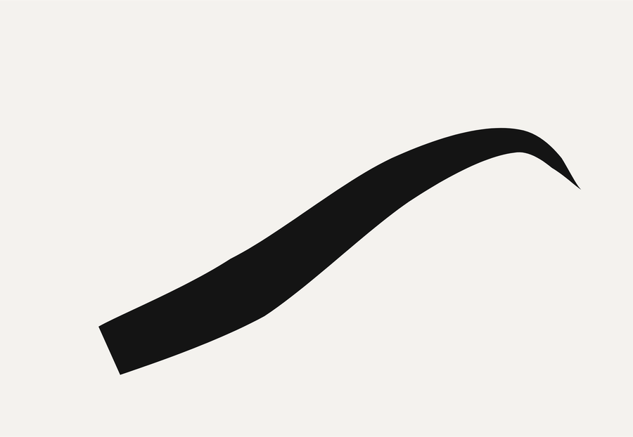 The same stroke, same file, in the archive's usual ink,
  for direct comparison.