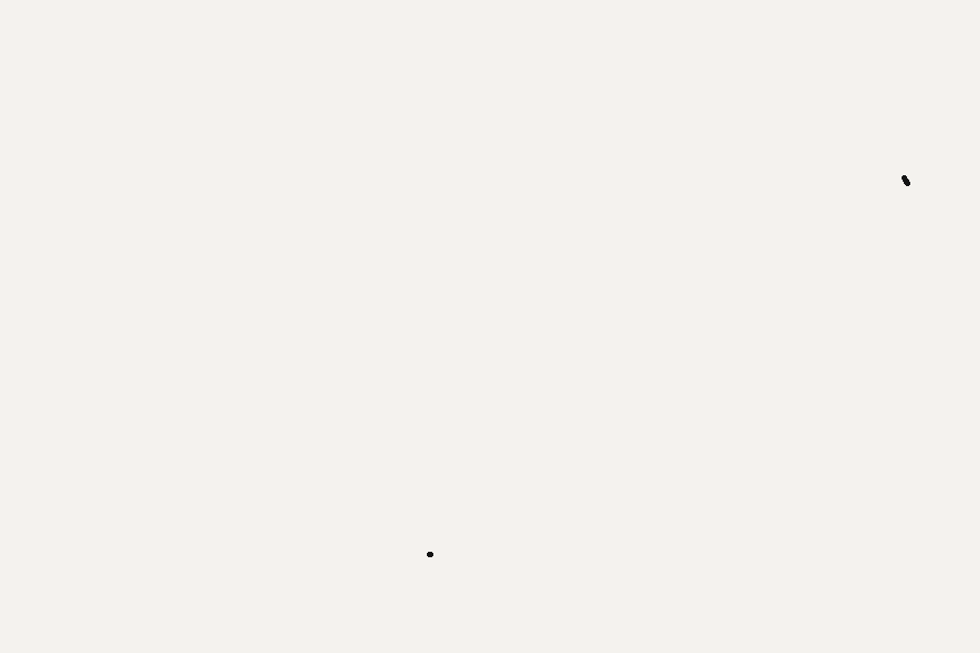 An almost entirely empty pale rectangle with about seven
tiny dots scattered across it at random, in no pattern.