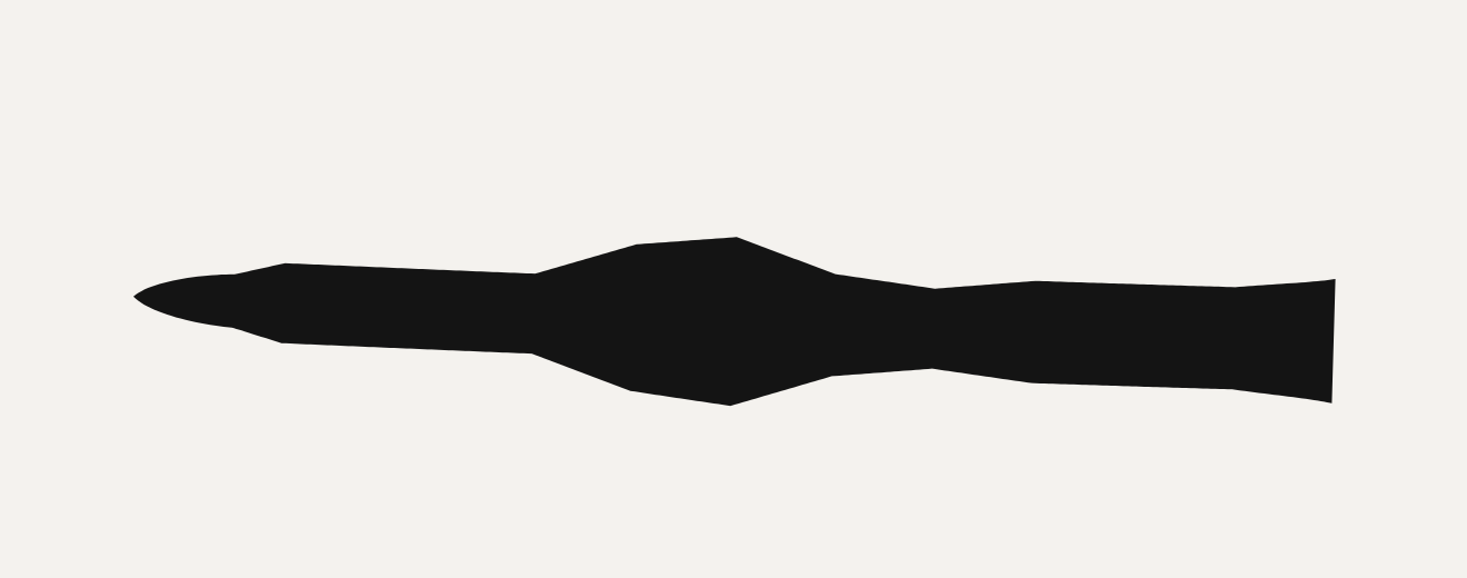 The same stroke extended to day 12, still cut off blunt, not tapered, at its end.